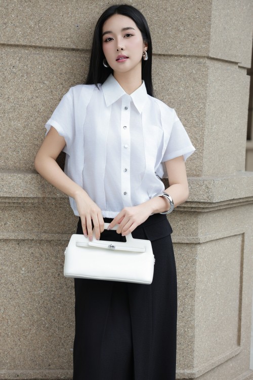 Sixdo White Organza Shirt